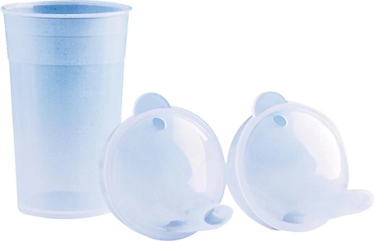 Comforthulpmiddelen Drinkbekerset Met Lange Tuitdeksels - Groen 4 Comforthulpmiddelen Drinkbekerset Met Lange Tuitdeksels - Groen - Afbeelding 2