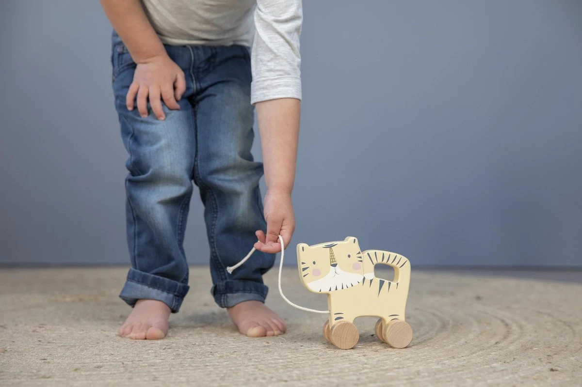 Little Dutch Houten Tijger - Trekfiguur 6 Little Dutch Houten Tijger - Trekfiguur - Afbeelding 4
