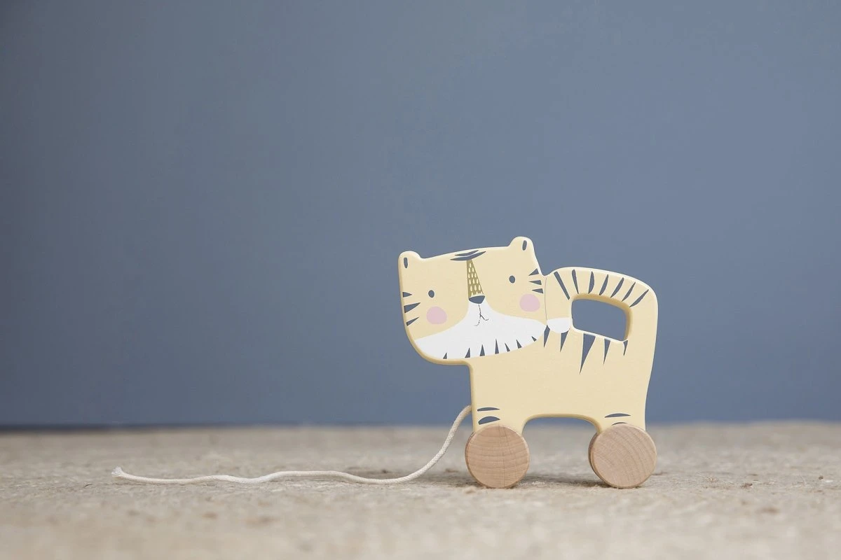 Little Dutch Houten Tijger - Trekfiguur 4 Little Dutch Houten Tijger - Trekfiguur - Afbeelding 2