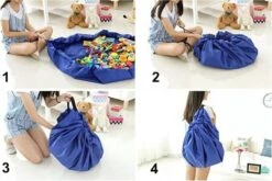 2 In 1 Speelgoed Opberg Kleed | Speelgoed Organizer | Speelmat Voor Kinderen | Opbergzak Speelkleed | Diameter 1.5 Meter | Kleur Groen -Winkel Voor Babyproducten 1200x803 3