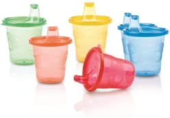 Nûby Drinkbekers Met Tuit - Herbruikbaar - Verschillende Kleuren - 6 Stuks -Winkel Voor Babyproducten 1200x838