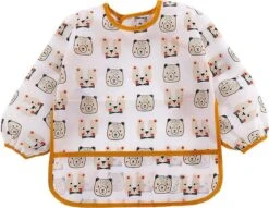 Merkloos Kliederschort Met Beertjes - Slabber Lange Mouwen - Schort / Slabbetje