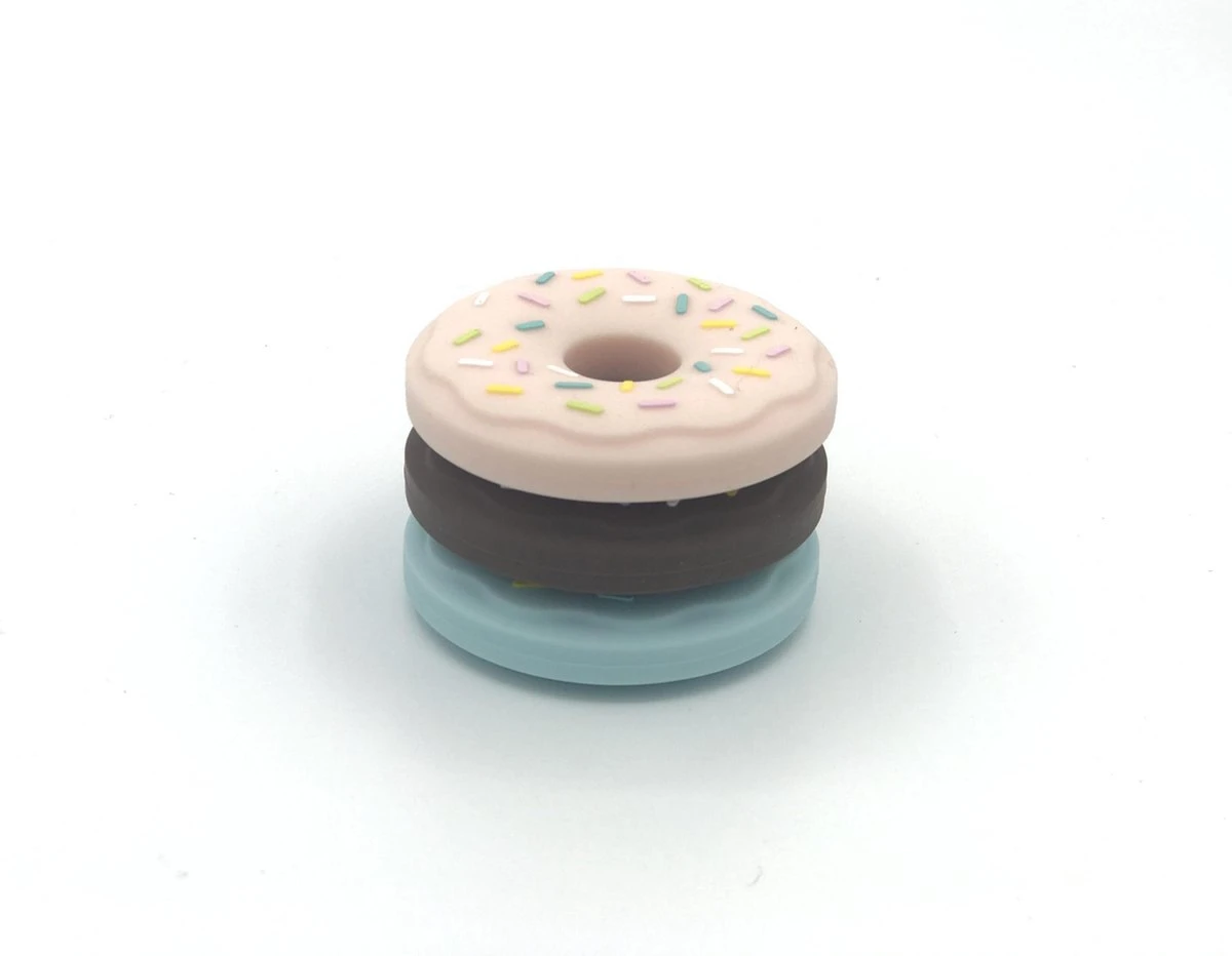 Donut Bijtketting Kauwsieraad - Turqoise 5 Donut Bijtketting Kauwsieraad - Turqoise - Afbeelding 3