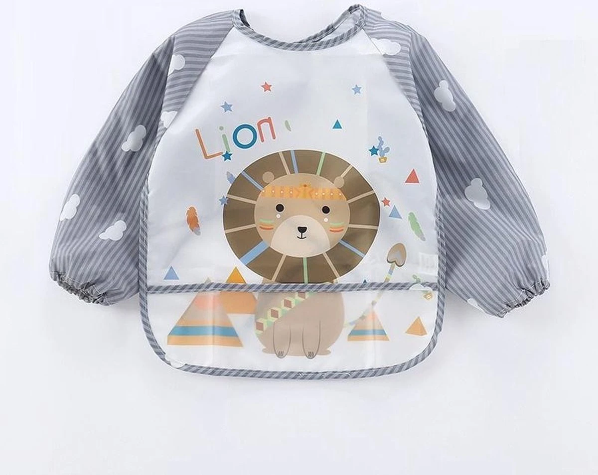 Merkloos Duo Pack - Slab Met Mouwen En Opvangbak - Leeuw & Kat 5 Merkloos Duo Pack - Slab Met Mouwen En Opvangbak - Leeuw & Kat - Afbeelding 3