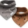 Jollein Slab Bandana Spot - Storm Grey/Caramel - 2 Stuks 1 Jollein Slab Bandana Spot - Storm Grey/Caramel - 2 Stuks -Winkel Voor Babyproducten 1200x970 1