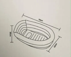 Bambino© Opblaasbaar Babybad - Lichtgrijs - 78 X 52 X 30 Cm | Ideaal Voor Op Reis | 0-12 Maanden -Winkel Voor Babyproducten 1200x971 1