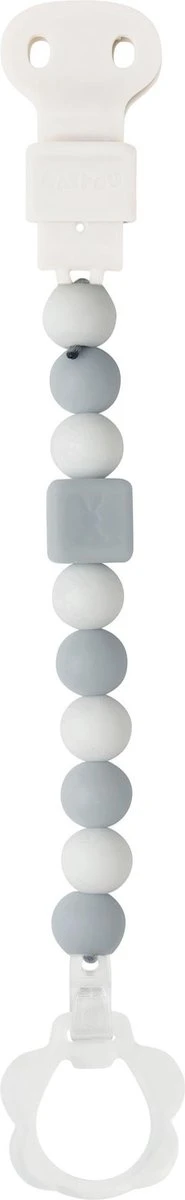 Nattou Siliconen Speenkoord - Fopspeenketting - Universeel - BPA Vrij - Grijs