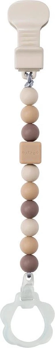 Nattou Siliconen Speenkoord - Fopspeenketting - Universeel - BPA Vrij - Bruin 5 Nattou Siliconen Speenkoord - Fopspeenketting - Universeel - BPA Vrij - Bruin - Afbeelding 3