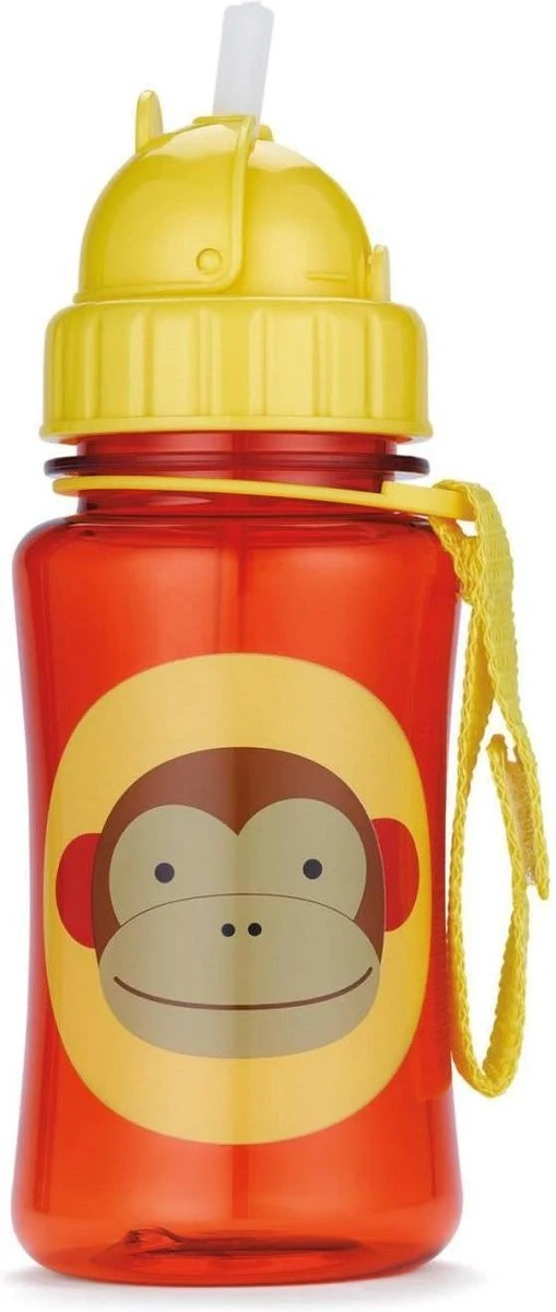 Skip Hop Zoo Drinkbeker - Met Rietje - 350 Ml - Aap 3 Skip Hop Zoo Drinkbeker - Met Rietje - 350 Ml - Aap