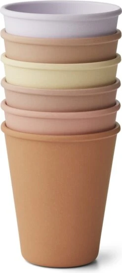 Liewood - Kinderbekers Carter (Set Van 6 Stuks) - Drinkbekers - Light Lavender -Winkel Voor Babyproducten 537x1200 1