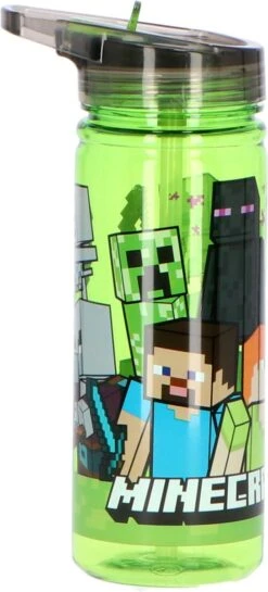 Minecraft Drinkfles - 580 ML - Groen - PVC -Winkel Voor Babyproducten 544x1200