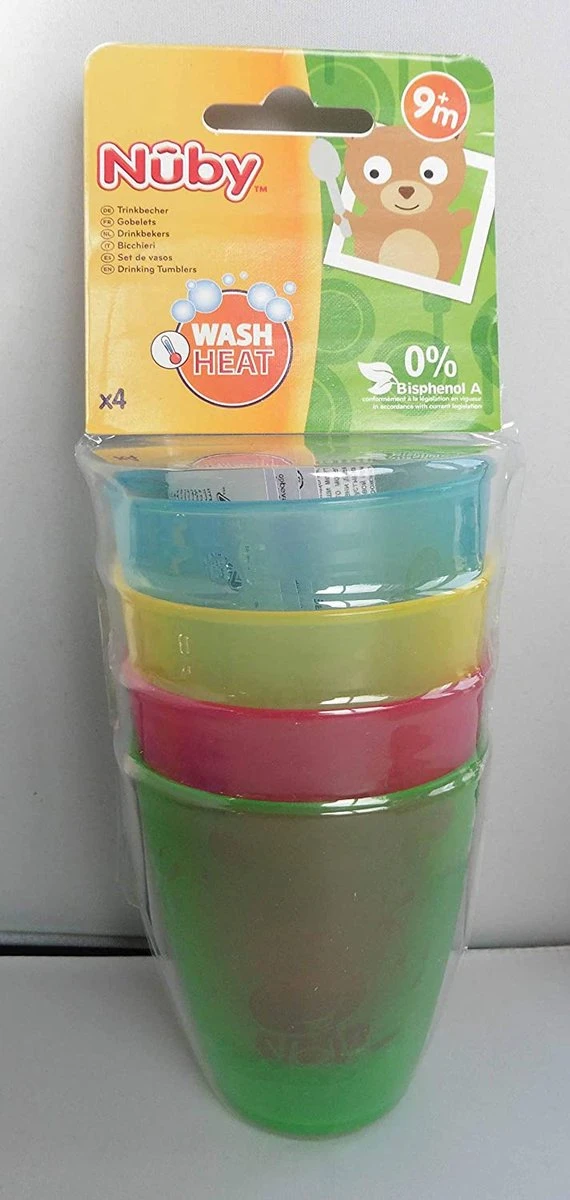 Nûby - Drinkbeker 4 Stuks - Meerkleurig - 300 Ml 7 Nûby - Drinkbeker 4 Stuks - Meerkleurig - 300 Ml - Afbeelding 5