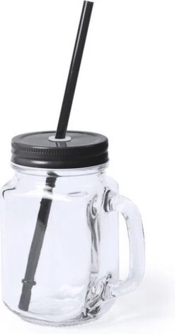Merkloos Bellatio Design Mason Jar Drinkfles Met Rietje - 500ml - Glas - Zwart - 2 Stuks 5 Merkloos Bellatio Design Mason Jar Drinkfles Met Rietje - 500ml - Glas - Zwart - 2 Stuks -Winkel Voor Babyproducten 629x1200 1