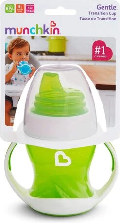 Munchkin Gentle First Cup Overgangsbeker Anti Lek Groen -Winkel Voor Babyproducten 649x1200 1