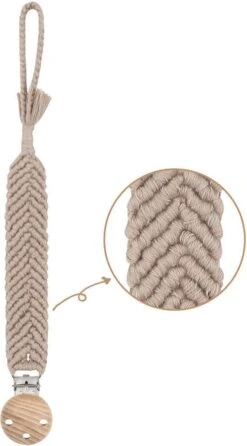 States&Klein Boho Speenkoord - Soft Taupe - Duurzaam - Ibiza Stijl - Kraamcadeau - Babyshower - Baby - Taupe -Winkel Voor Babyproducten 665x1200