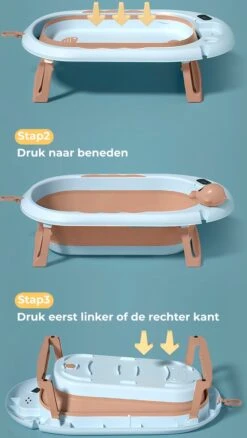 Babybadje 3 In 1 Opvouwbaar - Inclusief Badkussen - Thermometer Ingebouwd - Model 2023 - Roze -Winkel Voor Babyproducten 677x1200