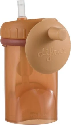 Difrax Rietjesbeker Antilek - 250 Ml - Oranje/Pumpkin -Winkel Voor Babyproducten 681x1200 2