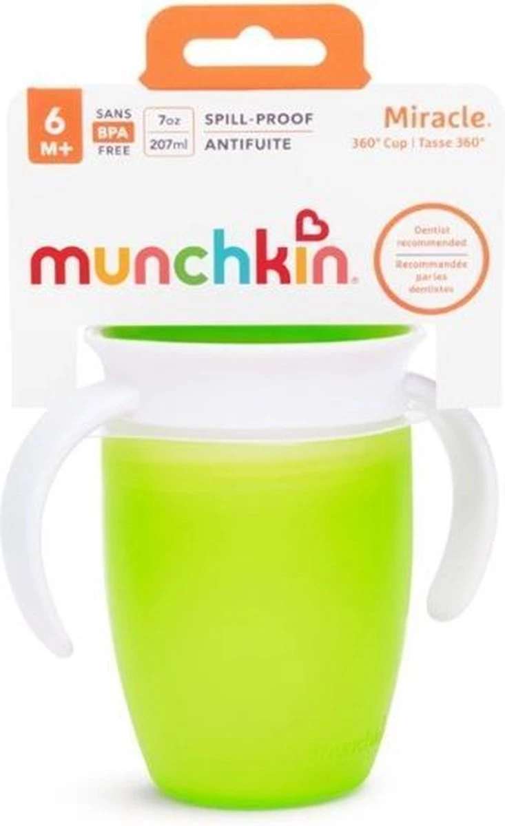 Munchkin Miracle Drinkbeker 360 Trainer Cup Groen 13 Munchkin Miracle Drinkbeker 360 Trainer Cup Groen - Afbeelding 11