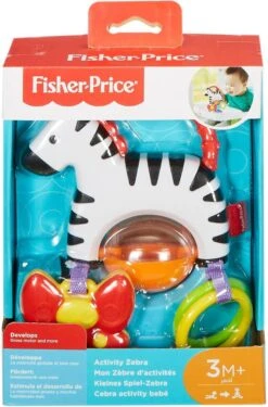 Fisher Price - Activity Zebra - Rammelaar - Speeltje En Bijtring - Grijpspeelgoed -Winkel Voor Babyproducten 791x1200