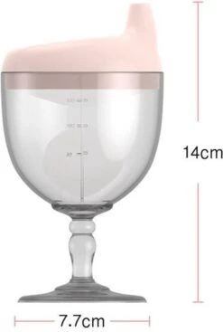 Merkloos 150ML - Baby Beker - Party Cup - Baby Plastic Beker Met Deksel - Feestbeker - Roze -Winkel Voor Babyproducten 807x1200 1