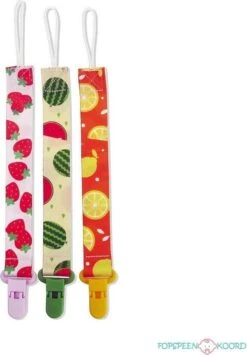 Set 3 Stuks Speenkoord - Speenketting - Funky Fruit