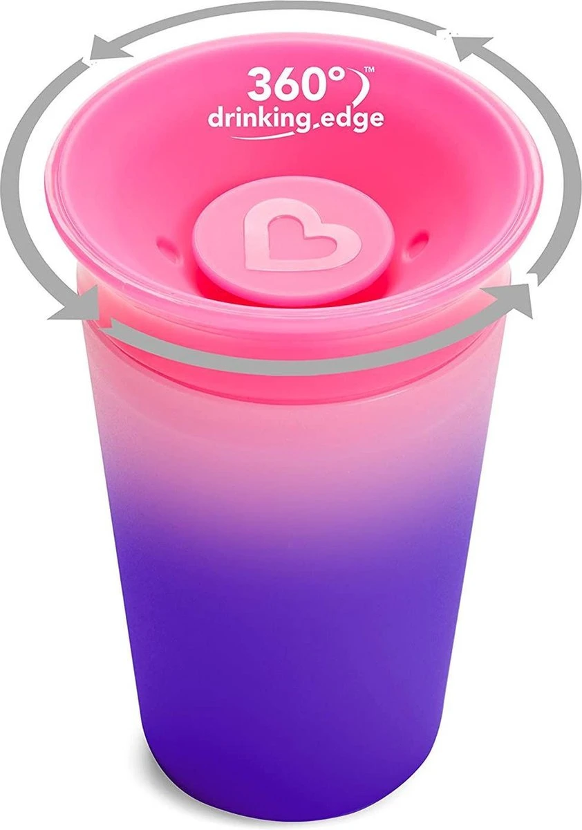 Munchkin Miracle 360 Colour Changing Sippy Cup Pink 13 Munchkin Miracle 360 Colour Changing Sippy Cup Pink - Afbeelding 11