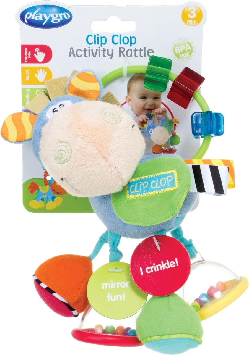 Playgro Clip Clop Rammelaar - Blauw - Activiteitenspeeltje - Kraamkado 9 Playgro Clip Clop Rammelaar - Blauw - Activiteitenspeeltje - Kraamkado - Afbeelding 7