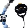 Speenkoord Lalieloe - Speenhouder - Kraam Cadeau - Speenkoord Jongen - Panda Blauw