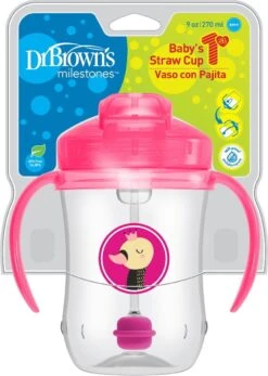 Dr. Brown's Eerste Rietjesbeker - 270 Ml - Roze -Winkel Voor Babyproducten 853x1200 2
