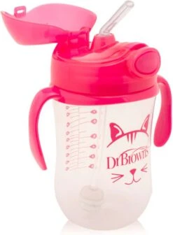 Dr. Brown's Eerste Rietjesbeker - 270 Ml - Roze -Winkel Voor Babyproducten 881x1200