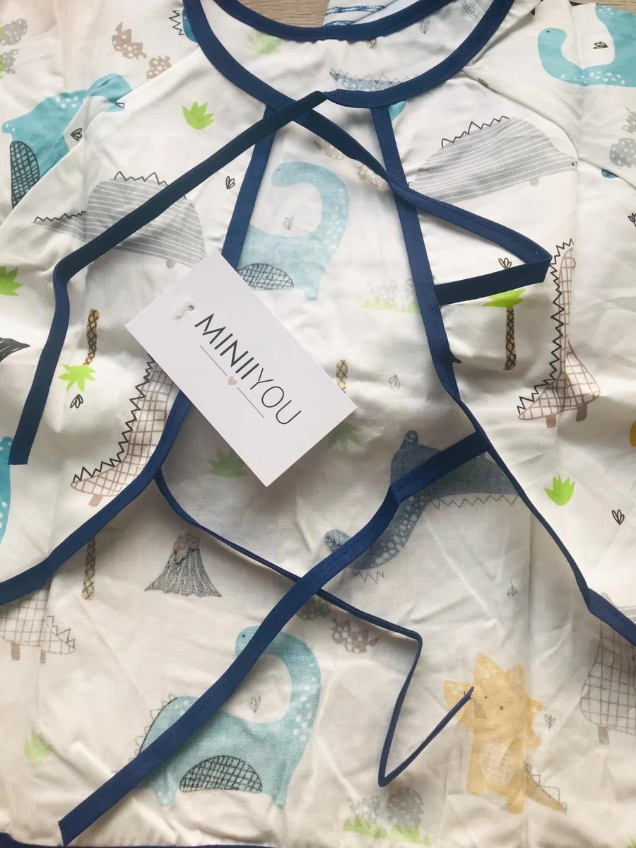 Slabbetjes Duo Pack - Dinosaurus - Auto's - Met Lange Mouwen En Opvangbakje (1-3 Jaar) 5 Slabbetjes Duo Pack - Dinosaurus - Auto's - Met Lange Mouwen En Opvangbakje (1-3 Jaar) - Afbeelding 3