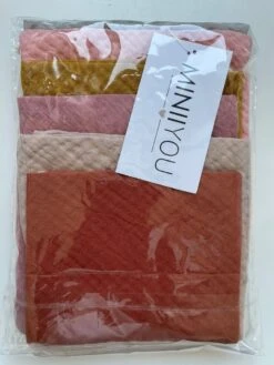 MINIIYOU - 6 Stuks - Hydrofiele Bandana Slabbetjes Meisje Franjes - Roze Geel - Beige -Winkel Voor Babyproducten 900x1200 16