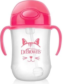 Dr. Brown's Eerste Rietjesbeker - 270 Ml - Roze -Winkel Voor Babyproducten 902x1200 1