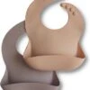 Kids Cultures | Siliconen Baby Slabbetjes Met Opvangbakje | Slabber Voor Baby En Peuter | Set 2 Stuks | Taupe En Beige -Winkel Voor Babyproducten 949x1200 2