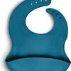Telano® Slabbetje Blauw Met Opvangbakje - Siliconen Slabber Baby Peuter - Verstelbaar En Waterproof - Kraamcadeau - Verjaardag