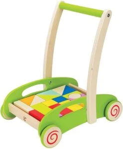 Hape Loopwagen Blokkenkar - Speelgoed 1 Jaar -Winkel Voor Babyproducten 987x1200